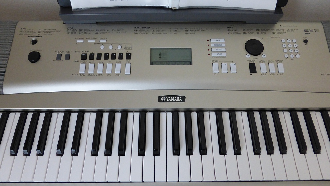 piano, yamaha, teclado de piano